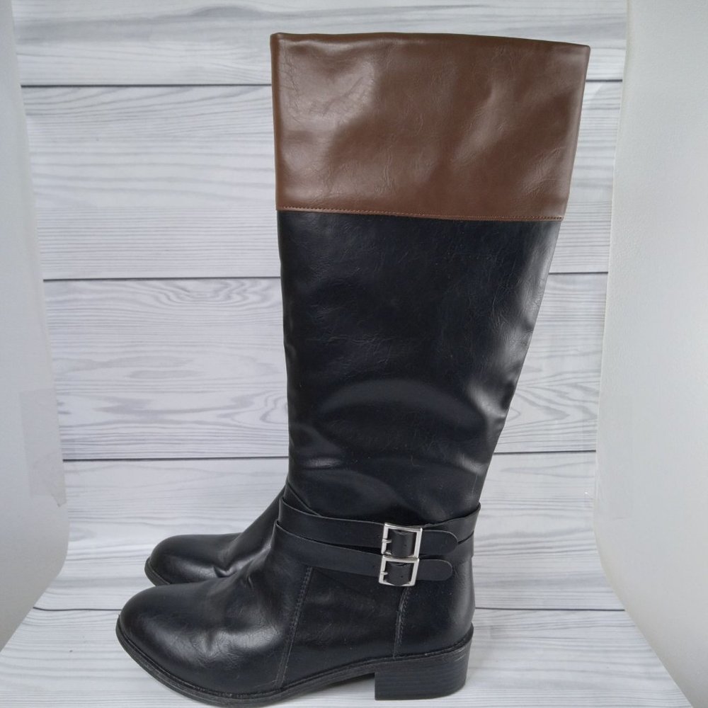 Arizonia Denmark Womens black/brown knee-high riding style boots